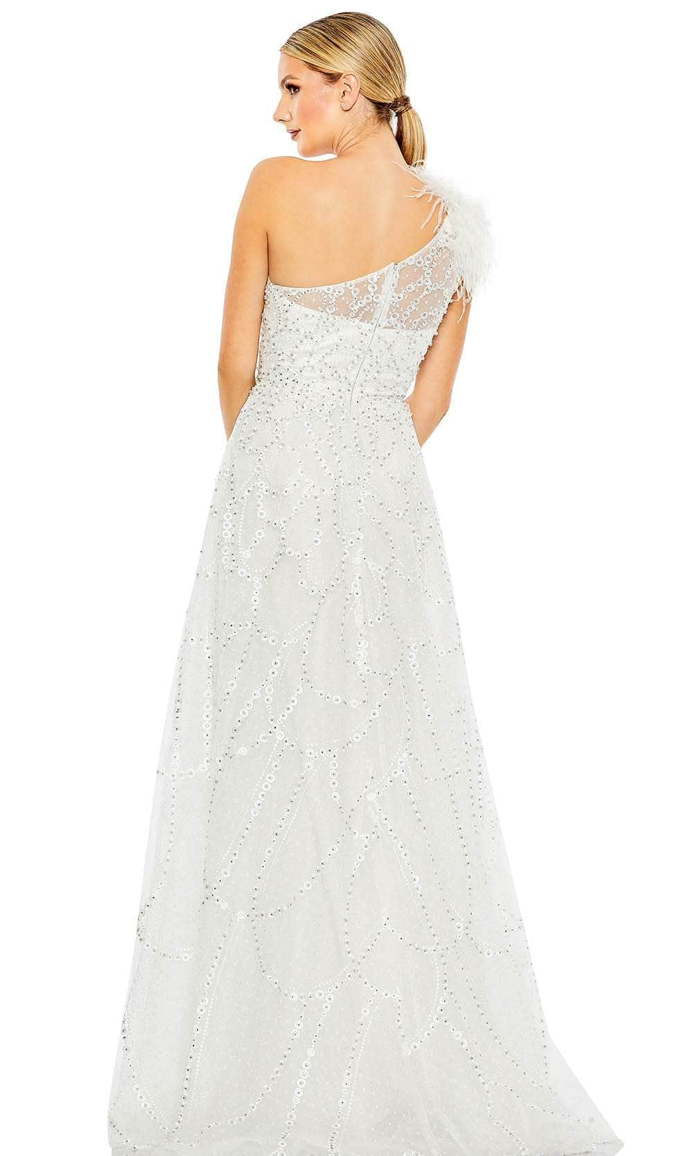 Mac Duggal 20389 - Feathered Sleeve A-Line Prom Gown - Image 4
