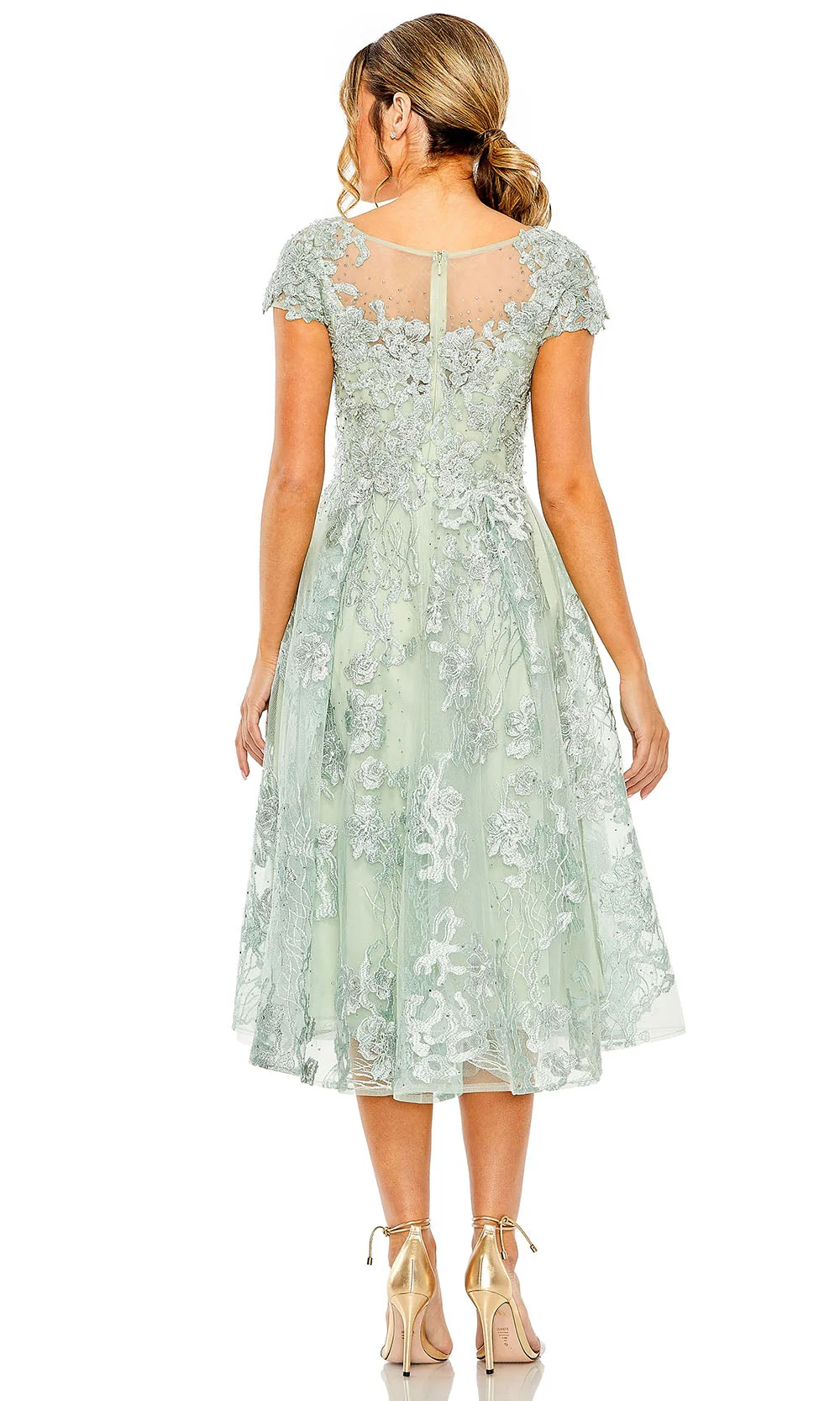 Mac Duggal 20978 - Bateau Neck Knee-Length Dress - Image 2