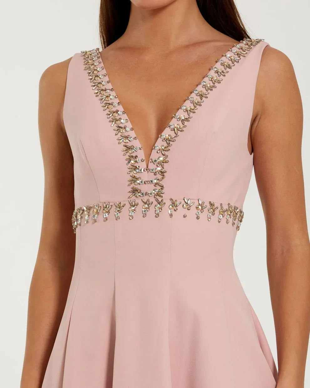 Mac Duggal 21159 - Sleeveless A-Line Dress with Rhinestone Trim - Image 5