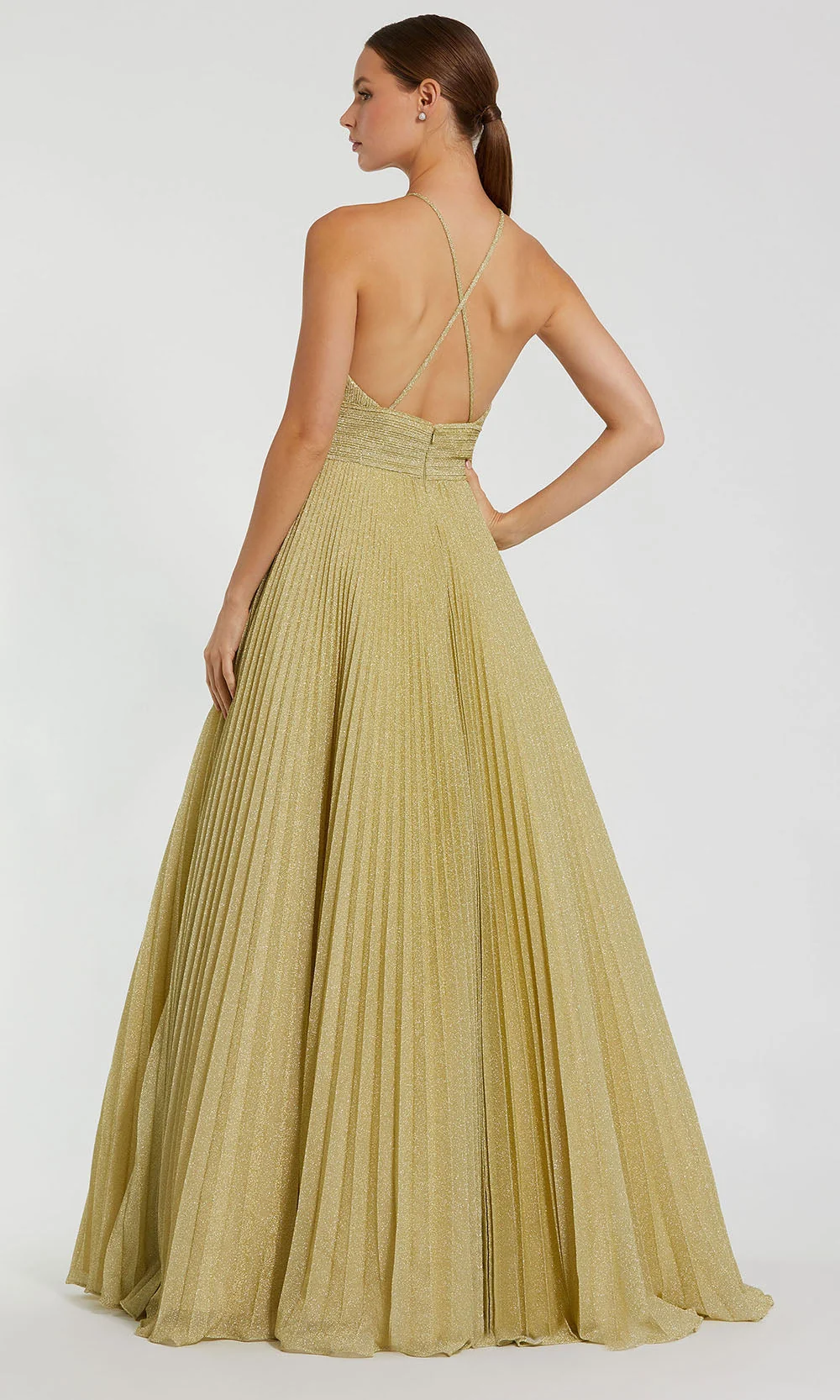 Mac Duggal 30772 - Halter Neck Pleated Evening Gown - Image 2