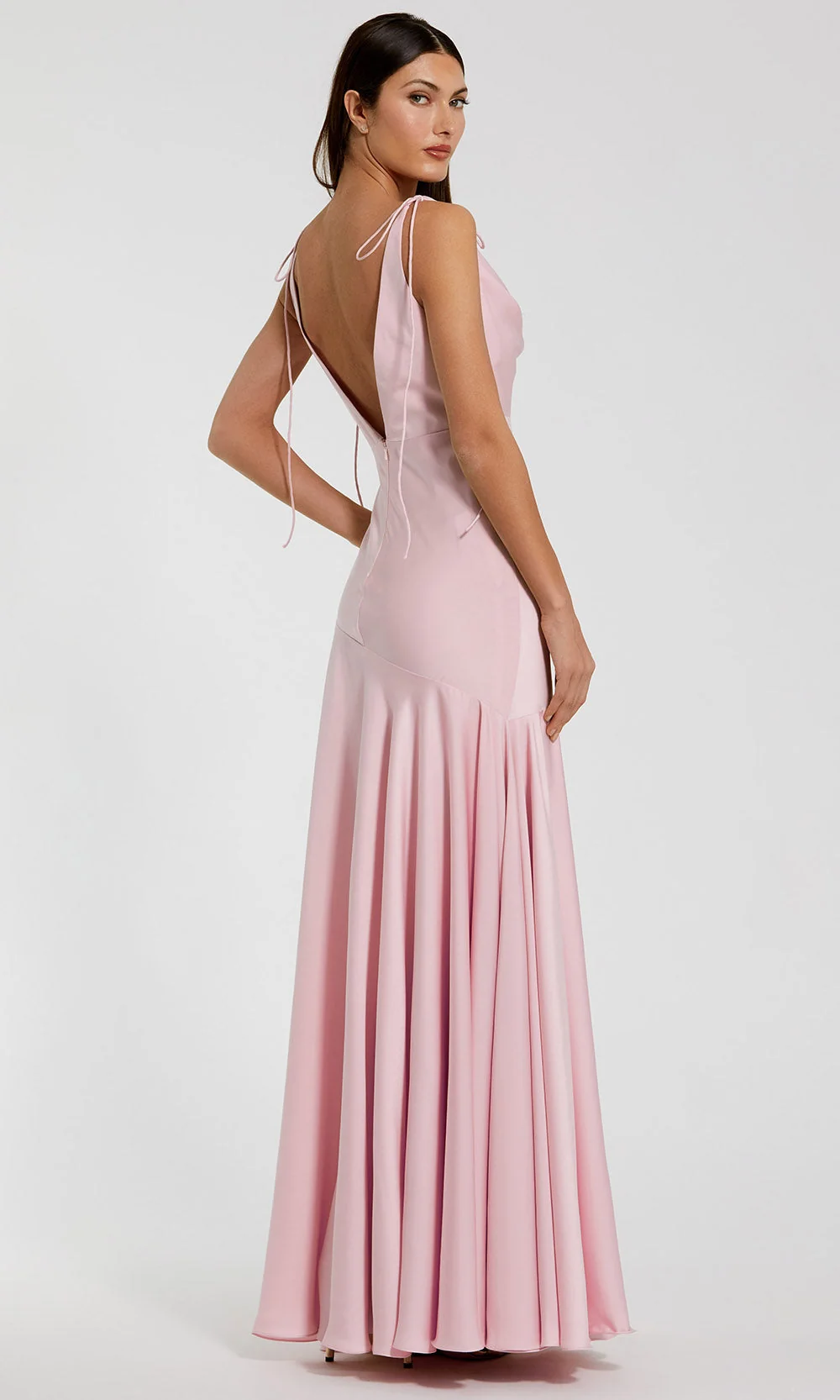 Mac Duggal 49914 - Tie Shoulder Strap A-Line Long Gown - Image 2