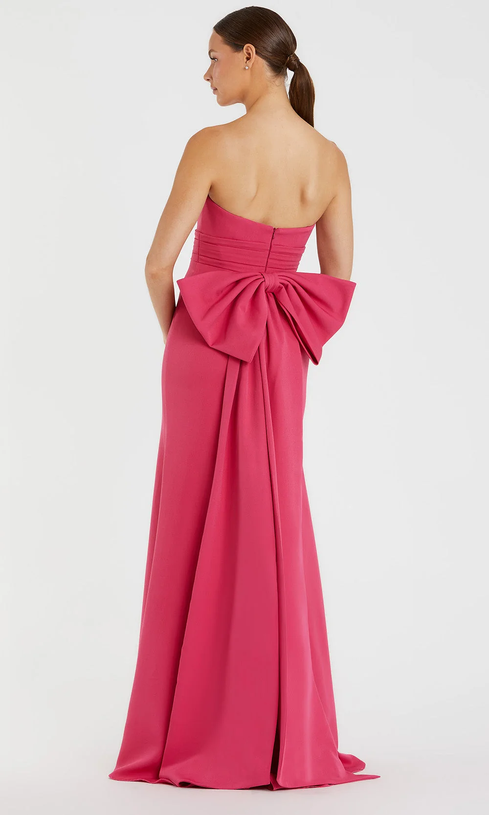 Mac Duggal 49967 - Straight Neck Pleated Waist Long Gown - Image 2