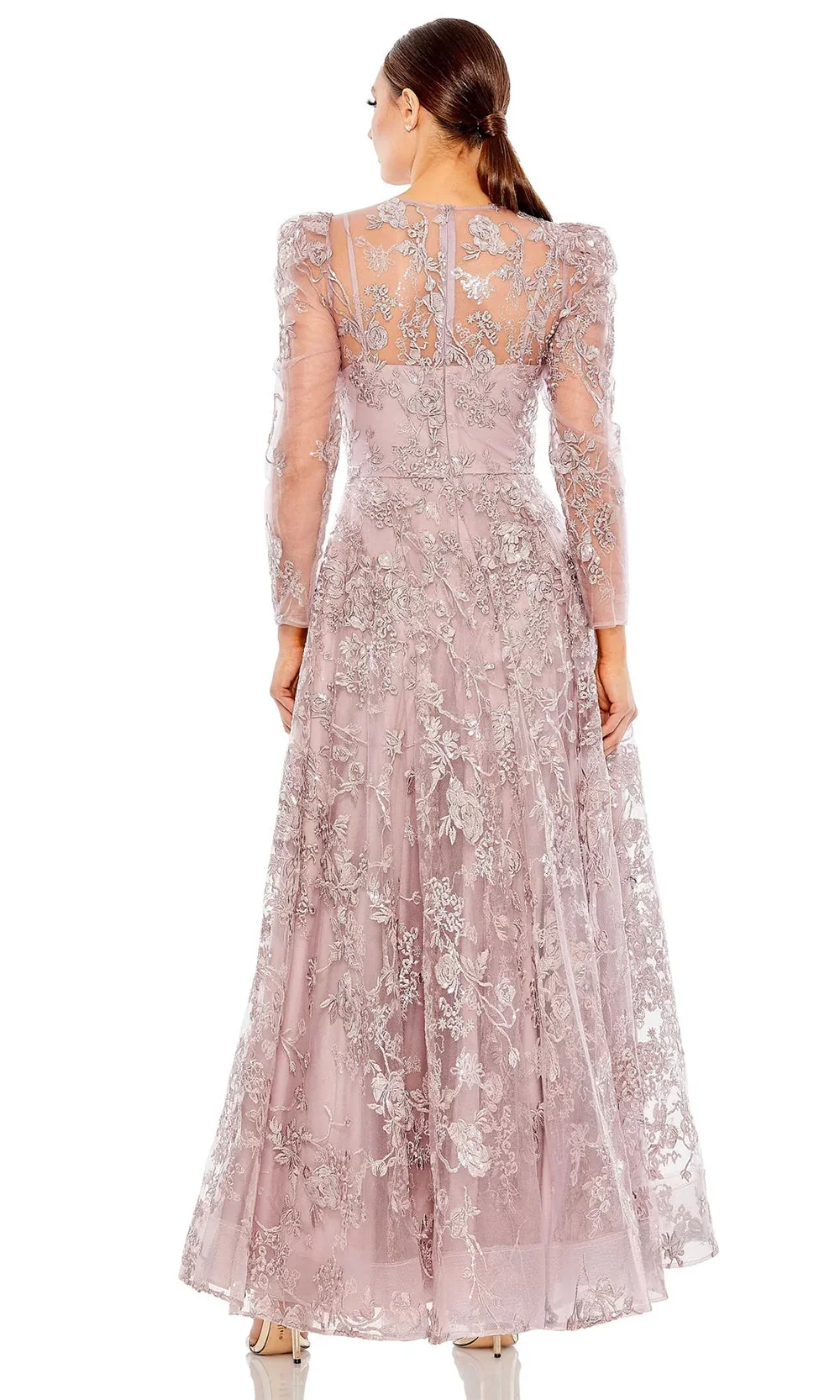 Mac Duggal 50664 - Embroidered Illusion Neck Evening Dress - Image 2