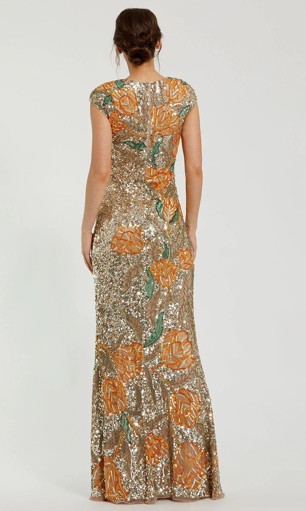 Mac Duggal 6121 - Cap Sleeve Allover Sequin Evening Gown - Image 2