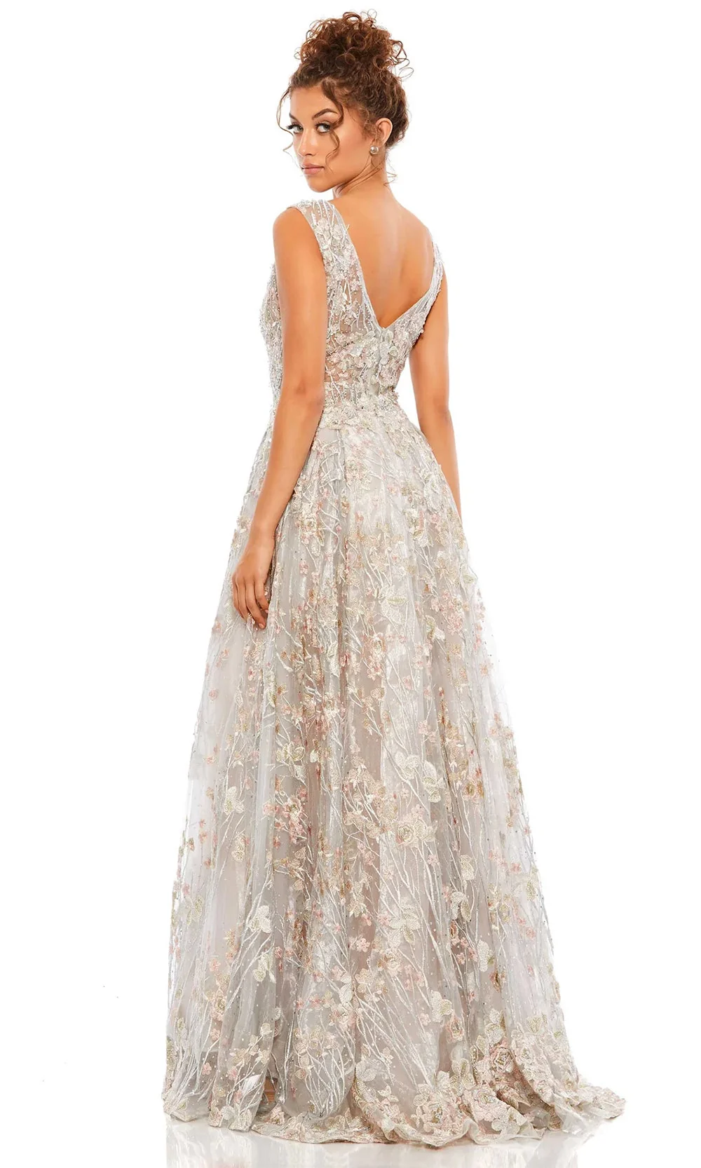 Mac Duggal A20131 - Embroidered V-Neck Evening Dress - Image 5