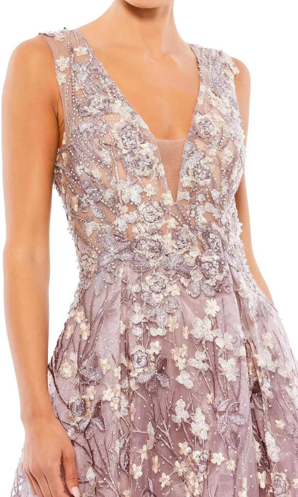 Mac Duggal A20131 - Embroidered V-Neck Evening Dress - Image 9
