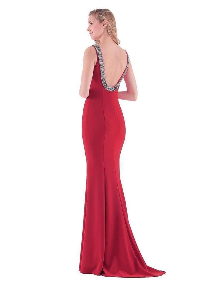 Marsoni by Colors M140 - Beaded Strap Sleeveless Trumpet Dress - Image 4