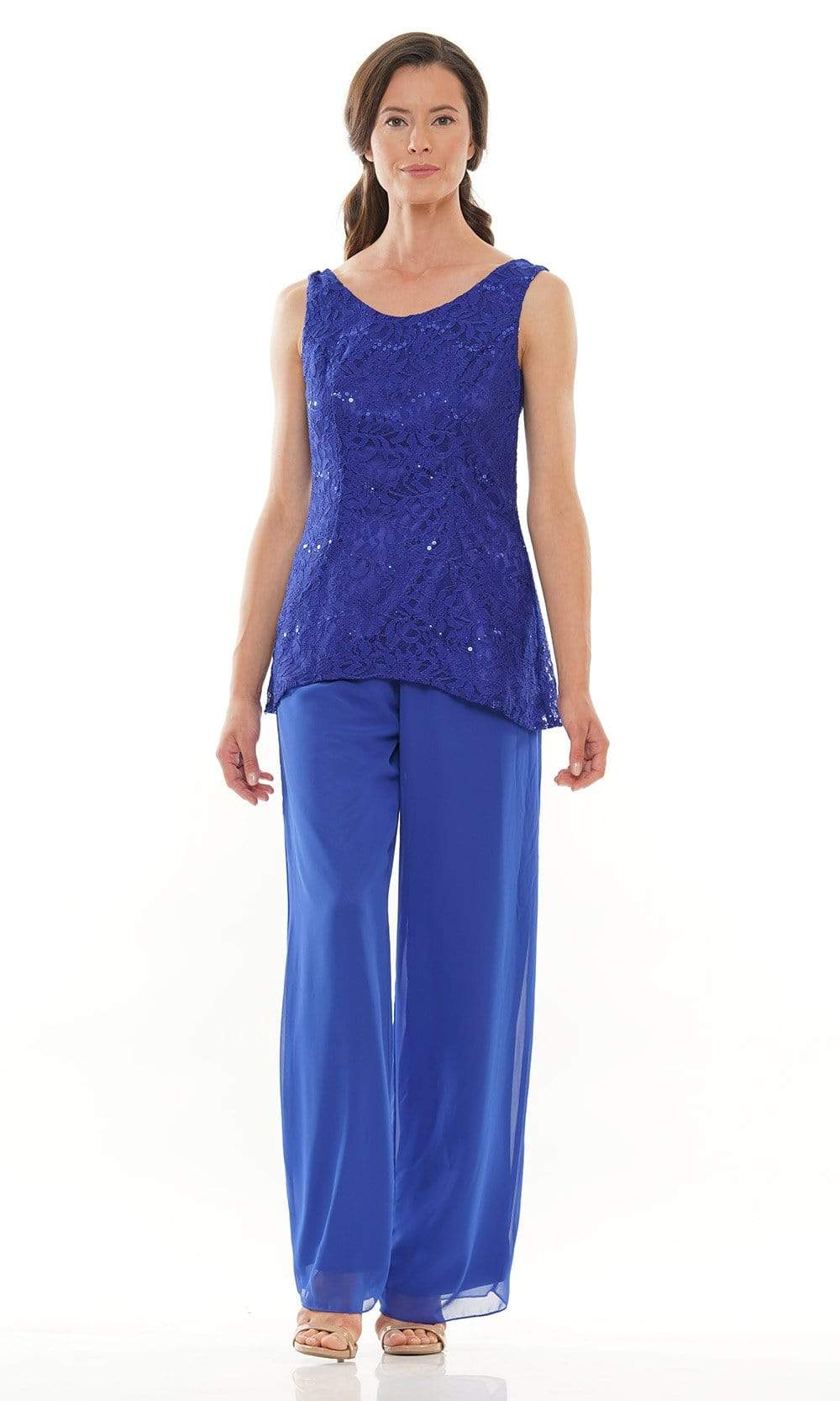 Marsoni by Colors M303 - Layered Jacket Lace Pantsuit - Image 16