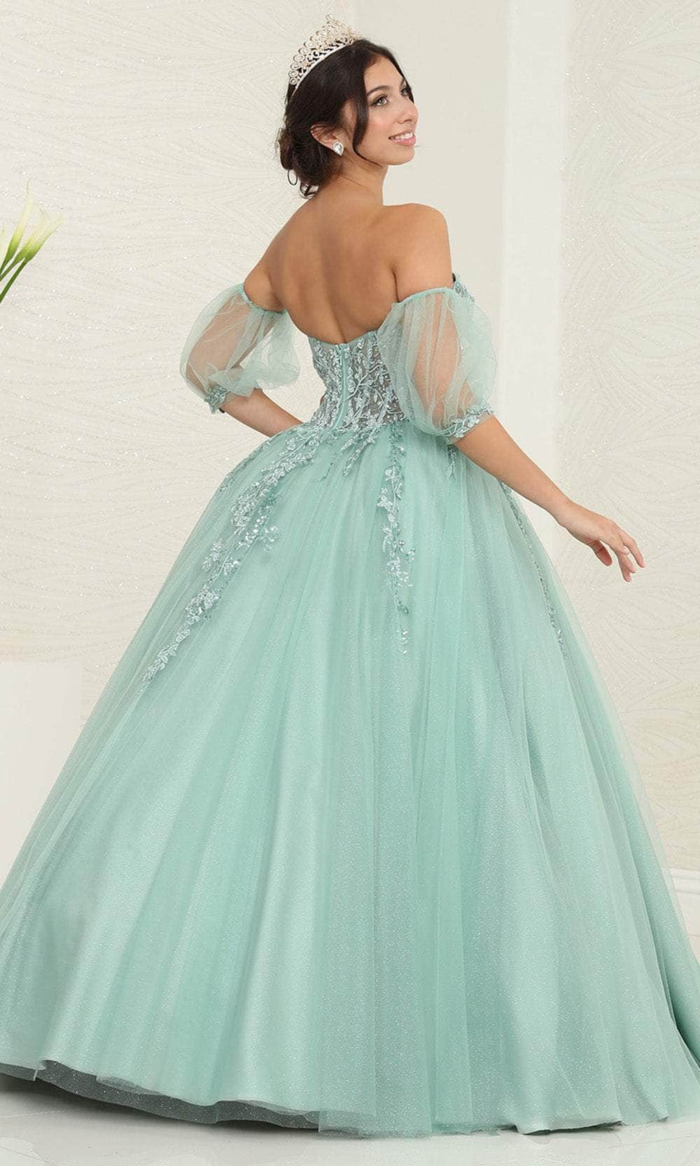 May Queen LK237 - Illusion Corset Ballgown - Image 7
