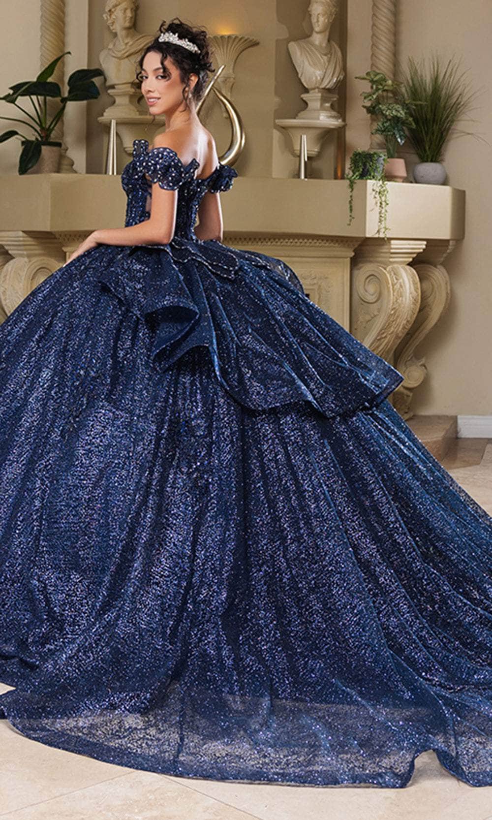 May Queen LK265 - Cathedral Sequin Ballgown - Image 5