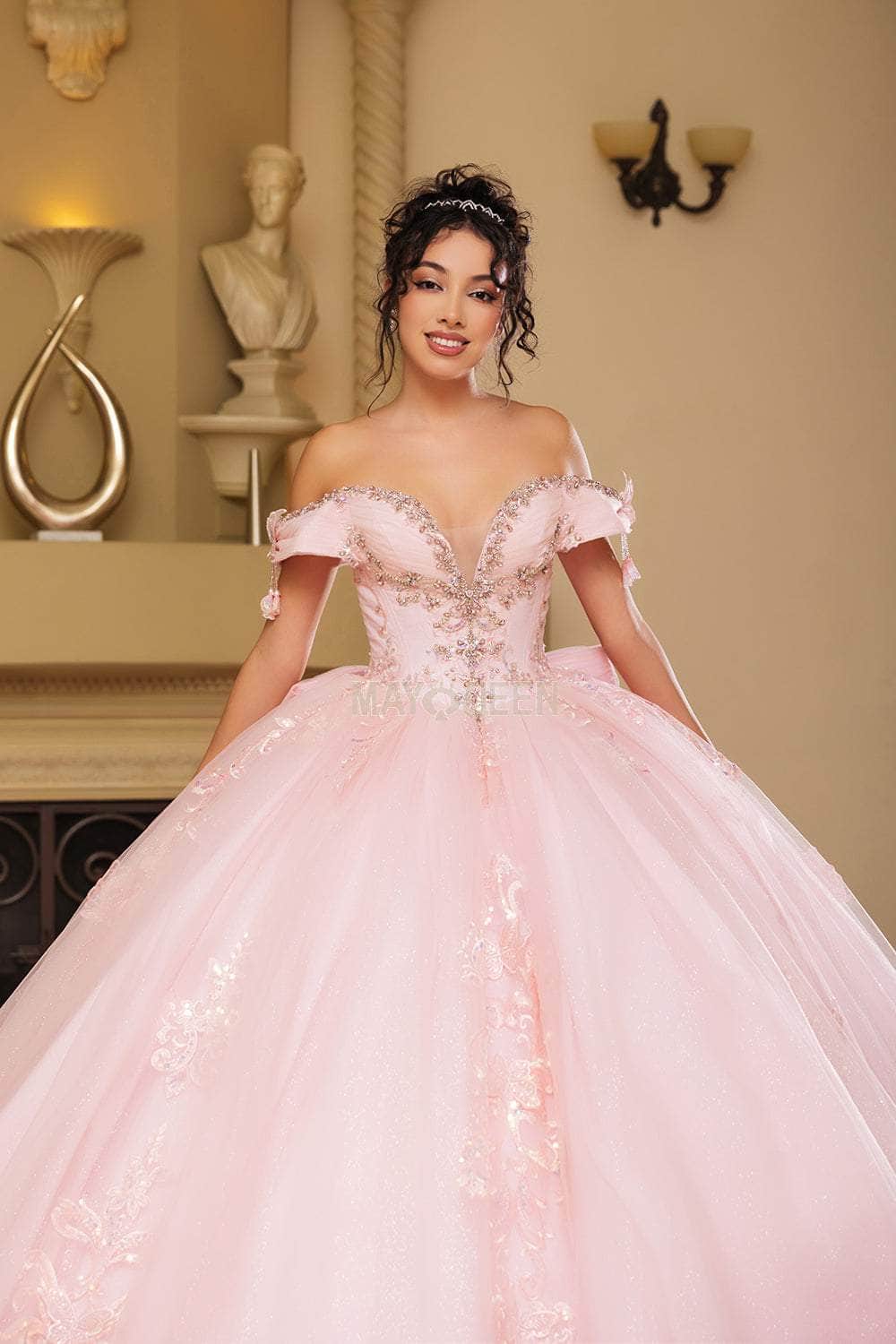 May Queen LK274 - Sweetheart Lace-Up Back Ballgown - Image 3