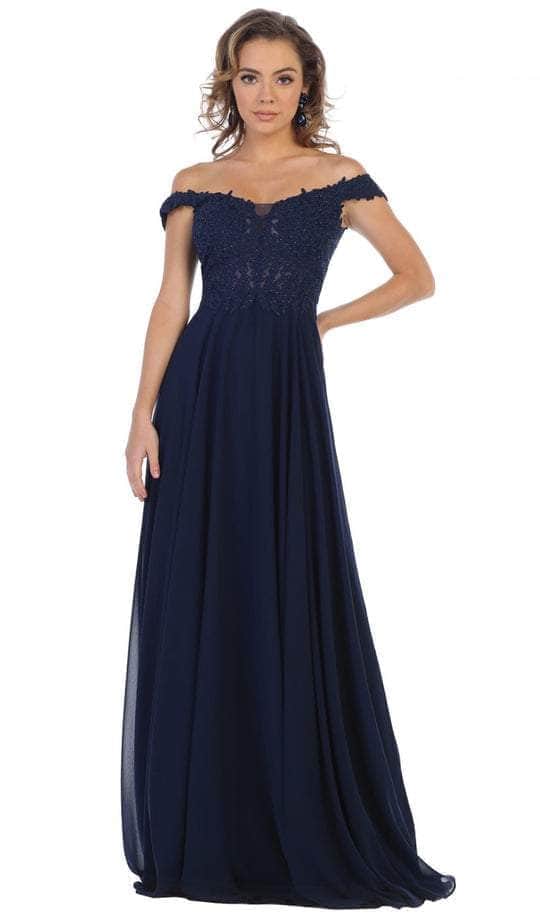 May Queen MQ1602 - Embellished Bodice Chiffon Formal Gown - Image 12
