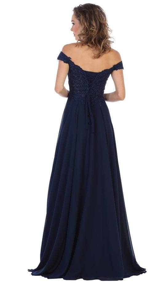 May Queen MQ1602 - Embellished Bodice Chiffon Formal Gown - Image 13