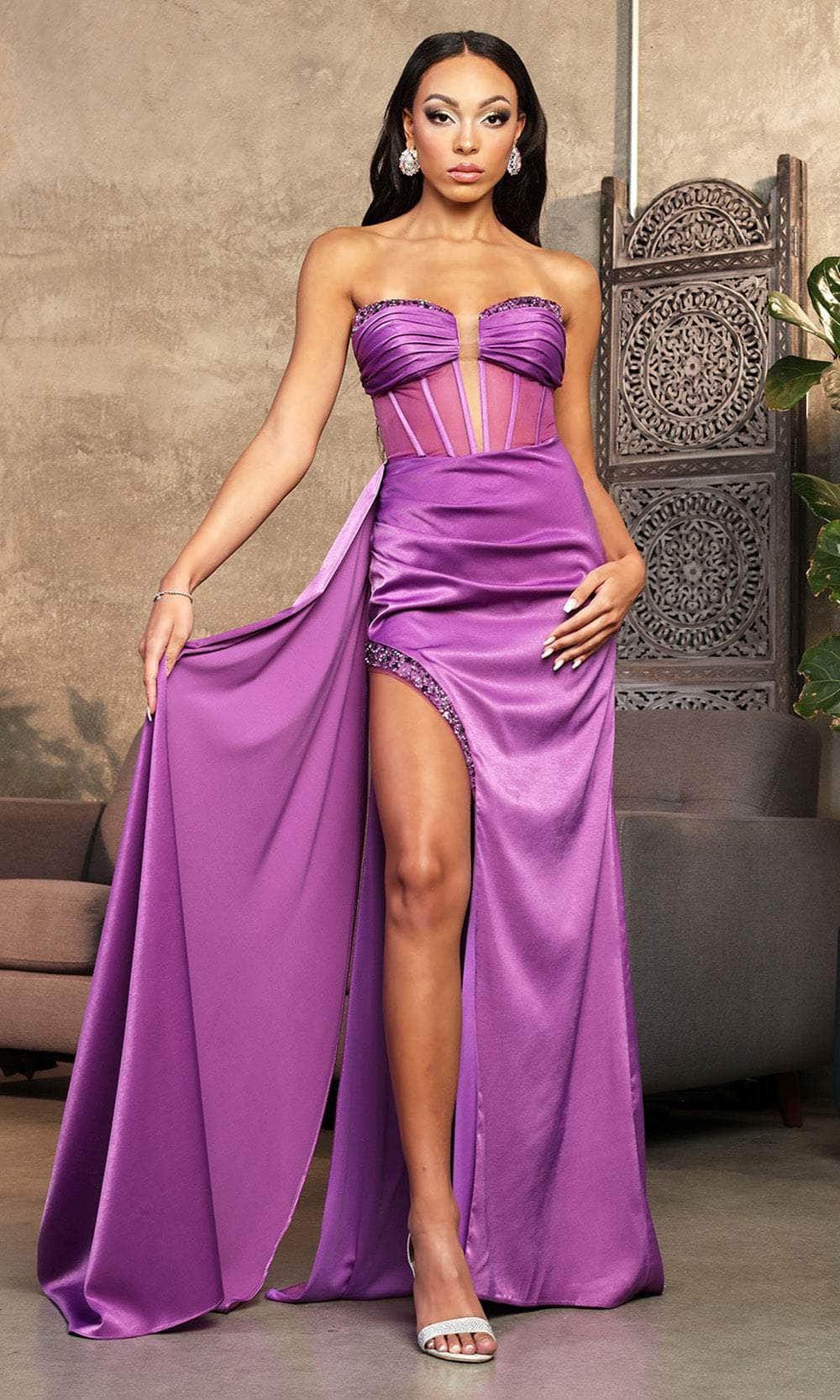 May Queen MQ2039 - Sweetheart Corset Prom Dress - Image 3