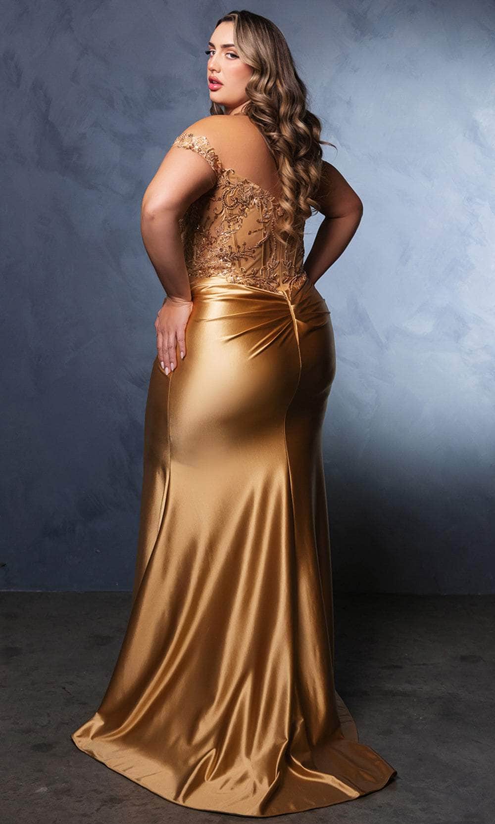 May Queen MQ2141 - Off-Shoulder Sequin Evening Dress - Image 19
