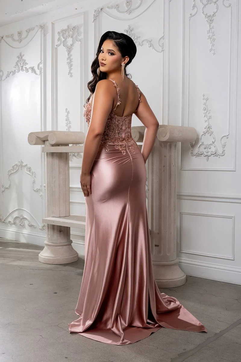 May Queen MQ2145 - Scoop Neck Embellished Sheath Gown - Image 21