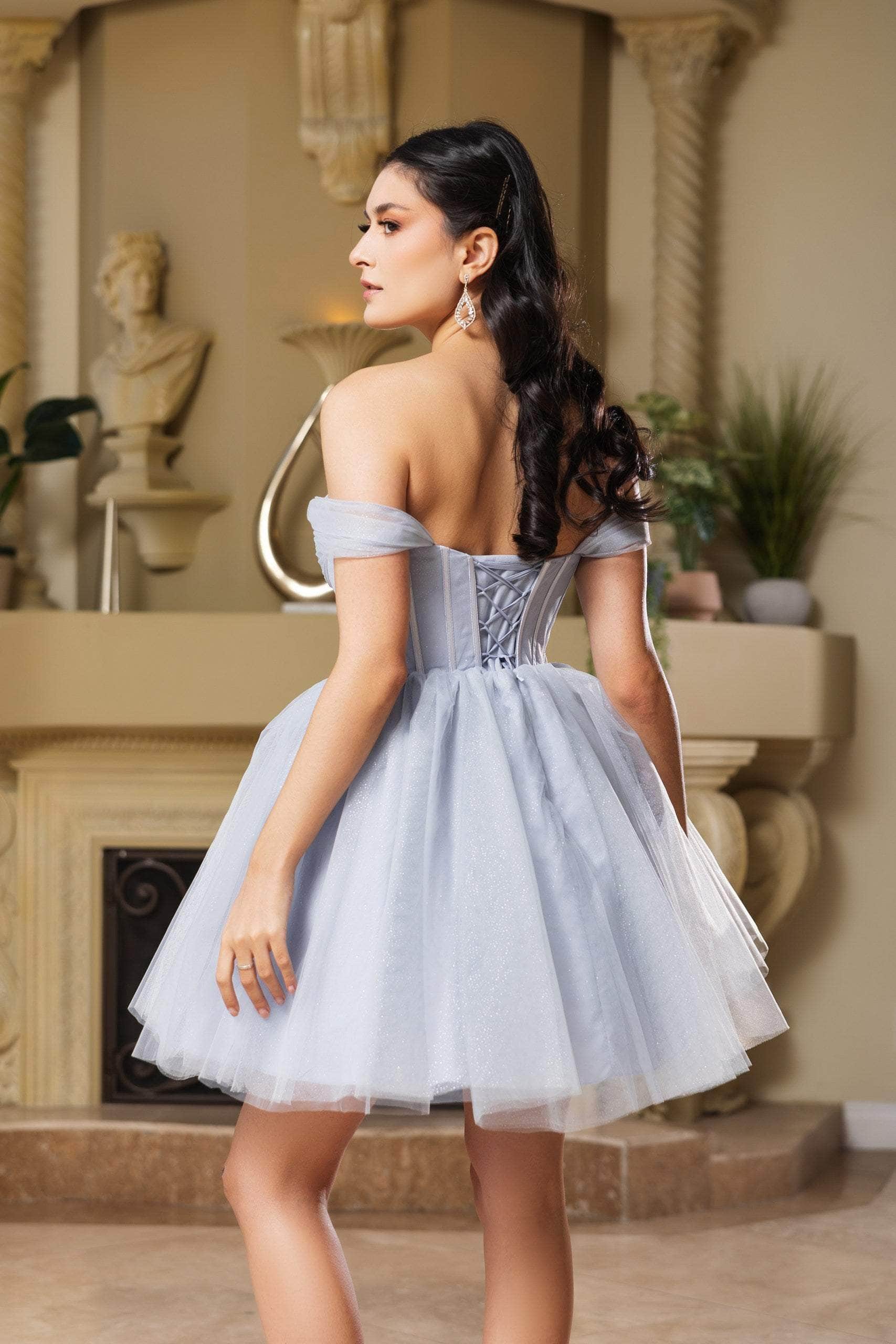 May Queen MQ2159 - Sweetheart Layered Skirt Cocktail Dress - Image 10