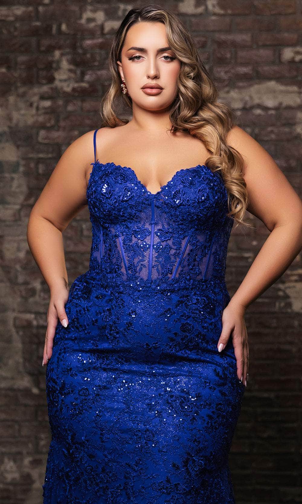 May Queen RQ8138 - Sleeveless Corset Prom Gown - Image 9