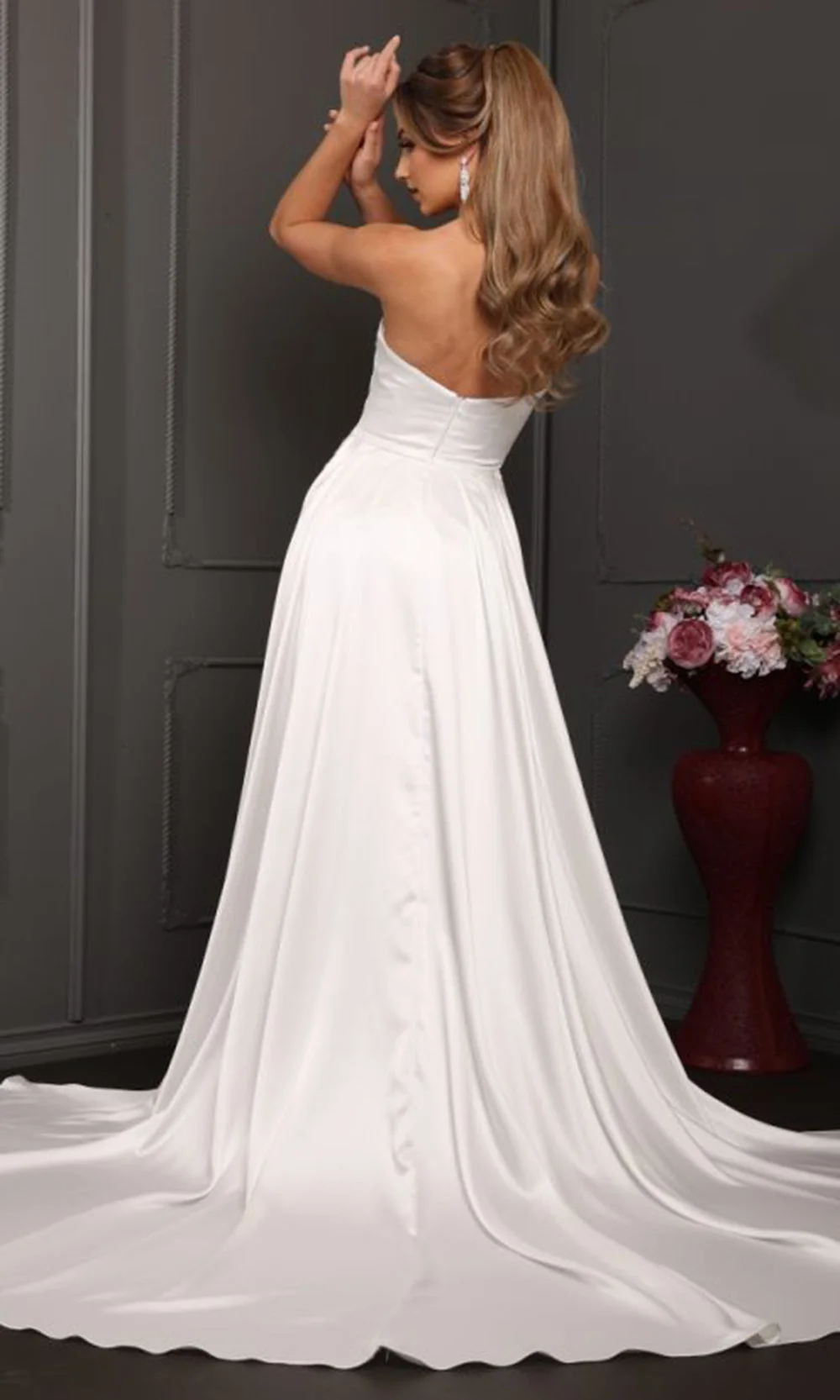 May Queen RQ8238 - Strapless Sweetheart Wedding Dress - Image 2