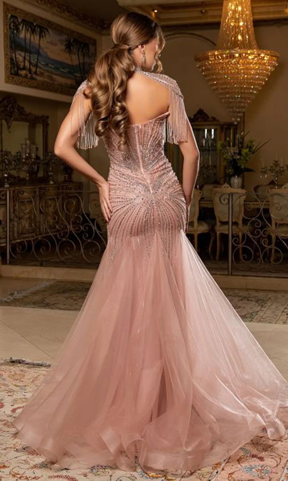 May Queen RQ8276 - Beaded Sweetheart Evening Gown - Image 4