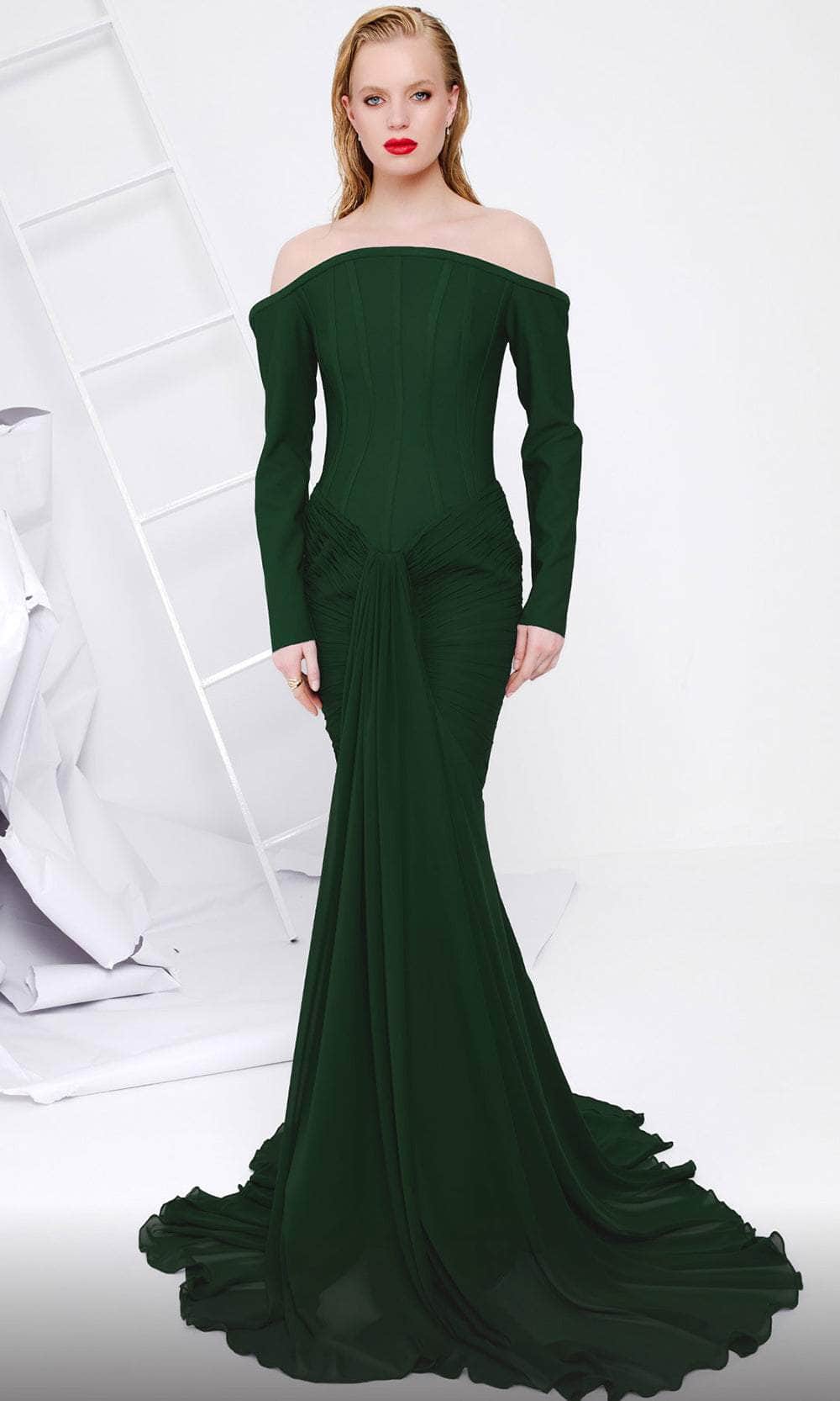 MNM Couture B1112 - Corset Mermaid Evening Gown - Image 5