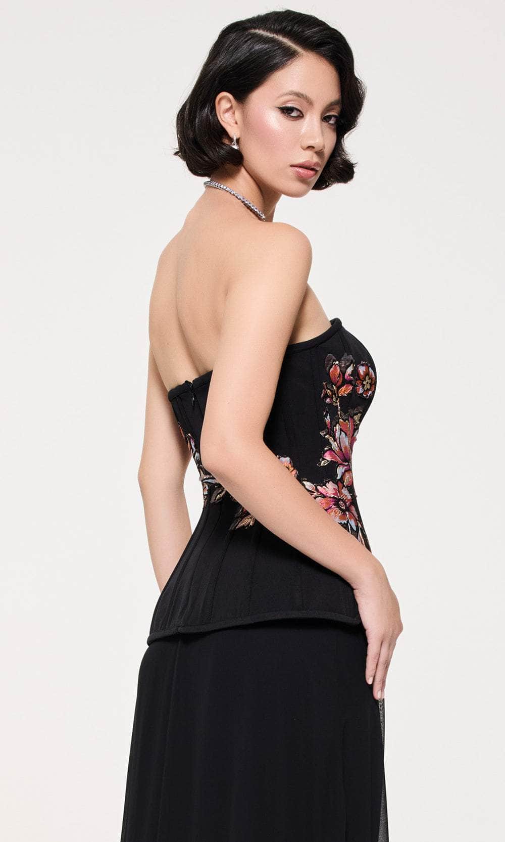 MNM Couture B1117 - Embroidered Bodice Strapless Gown - Image 6