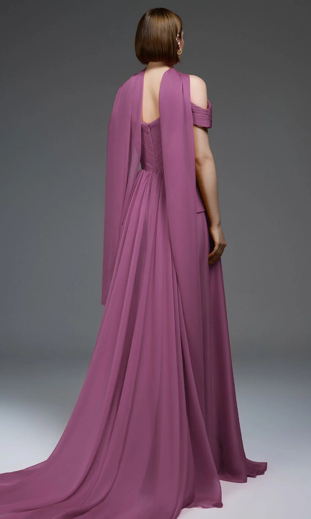 MNM COUTURE E0119 - Peplum Waist Sweetheart A-Line Gown - Image 7