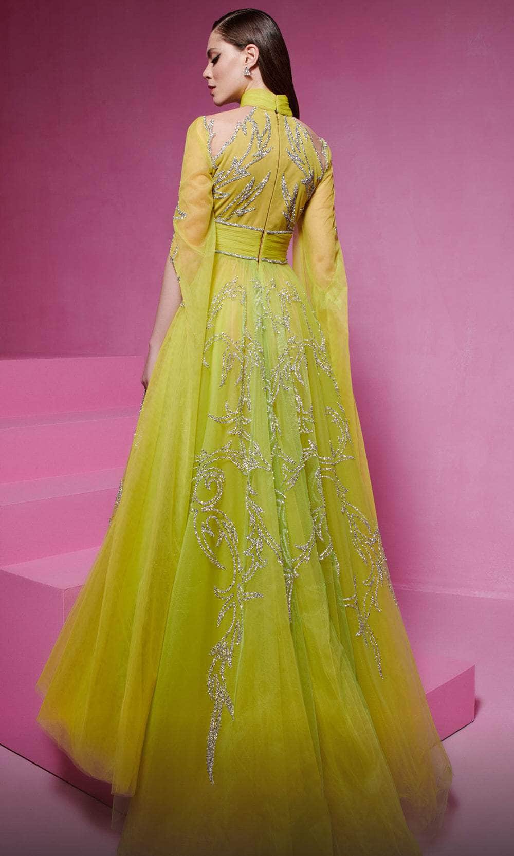 MNM Couture F02844 - Brooch Accent Evening Gown - Image 2