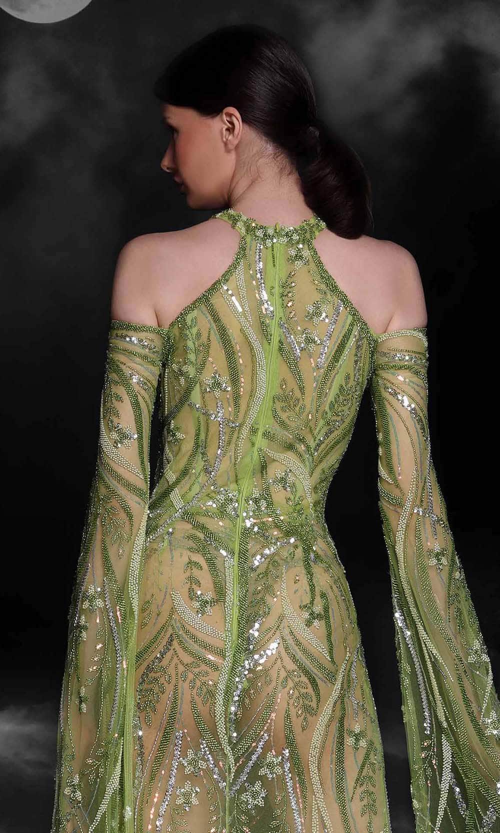 MNM Couture K4109 - Cape Sleeve Illusion Evening Dress - Image 5