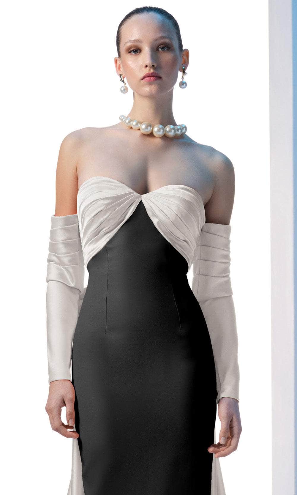 MNM Couture N0609 - Sweetheart Pleated Bust Evening Gown - Image 9