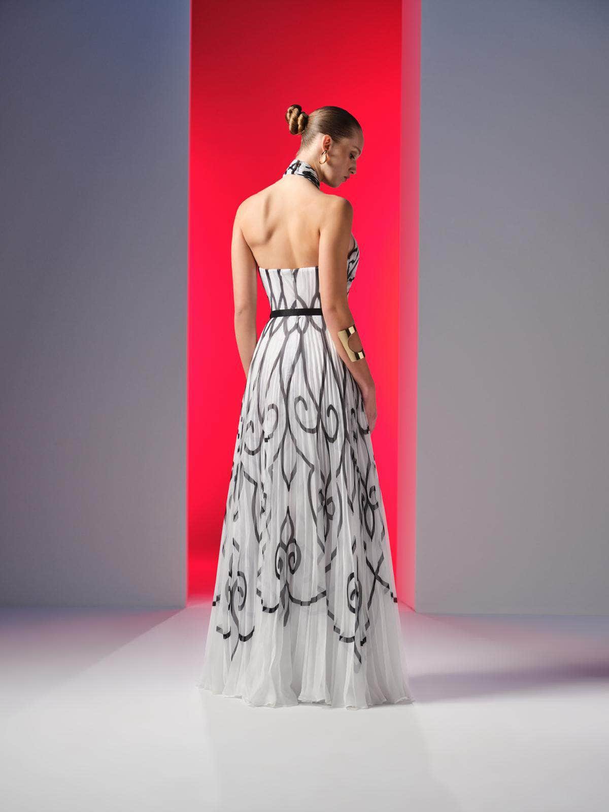 MNM Couture N0614 - Printed A-Line Evening Gown - Image 2