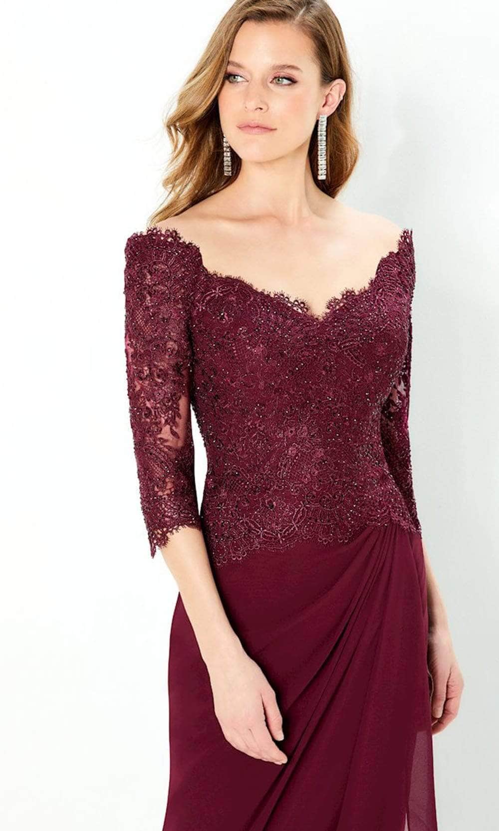 Montage by Mon Cheri - 220942 Beaded Bodice Cascade Formal Dress - Image 2