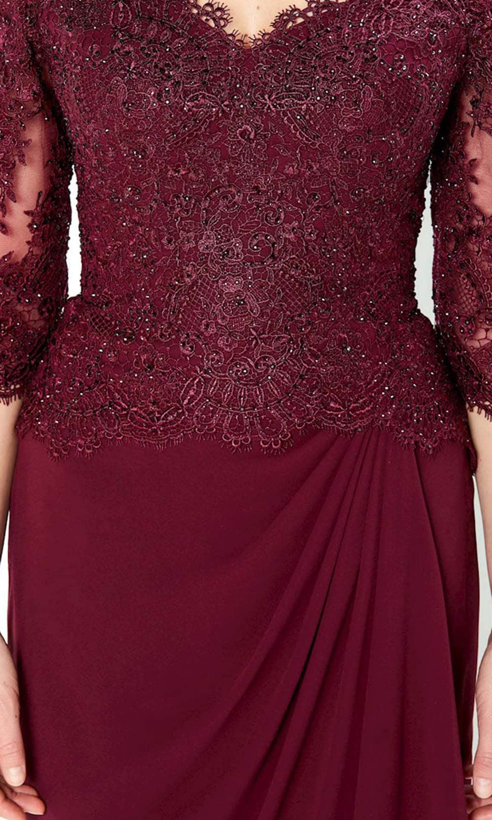 Montage by Mon Cheri - 220942 Beaded Bodice Cascade Formal Dress - Image 4