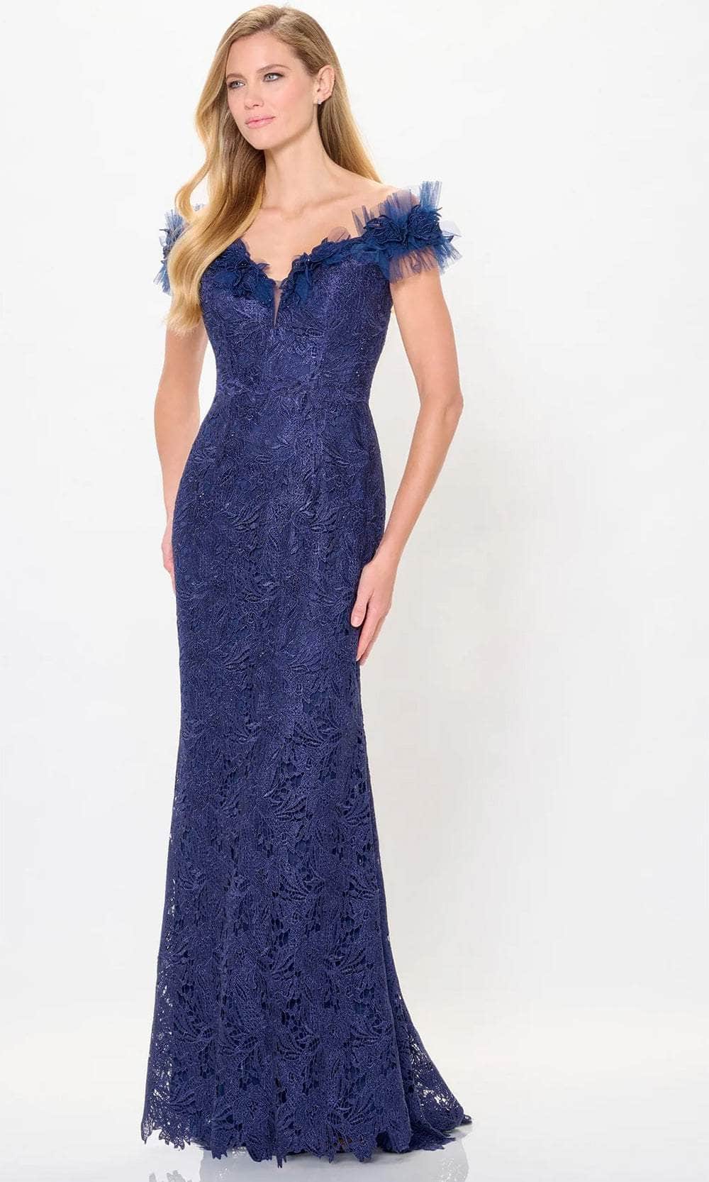 Montage by Mon Cheri M917 - Beaded Lace Evening Dress
