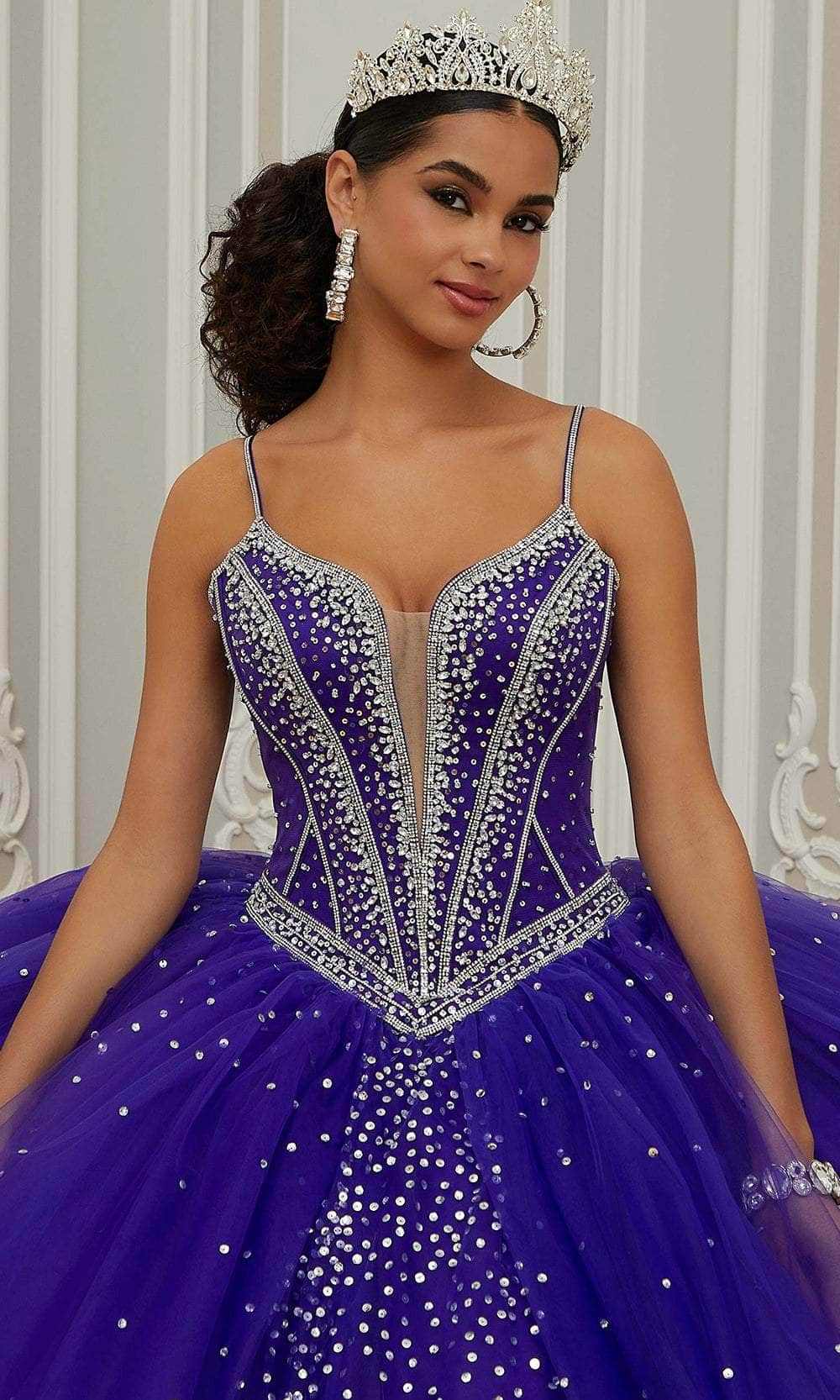 Mori Lee 60201 - Spaghetti Strap Quinceanera Ballgown - Image 5