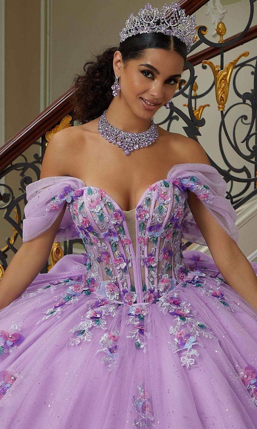 Mori Lee 60202 - Embellished Corset Quinceanera Ballgown - Image 7