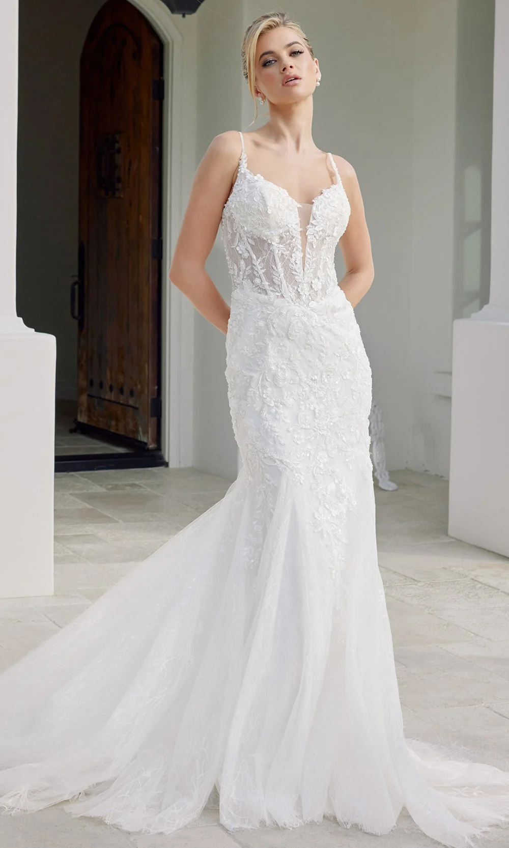 Nox Anabel JE1063L - Illusion Corset Mermaid Bridal Dress