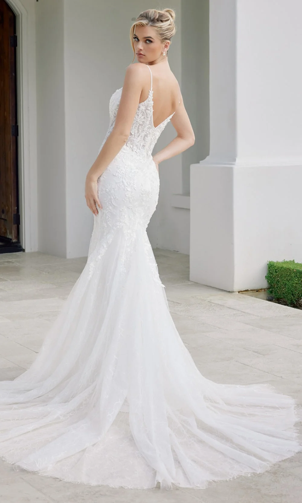 Nox Anabel JE1063L - Illusion Corset Mermaid Bridal Dress - Image 2