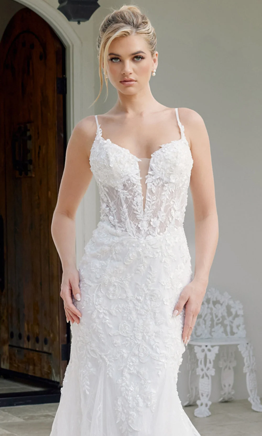 Nox Anabel JE1063L - Illusion Corset Mermaid Bridal Dress - Image 3