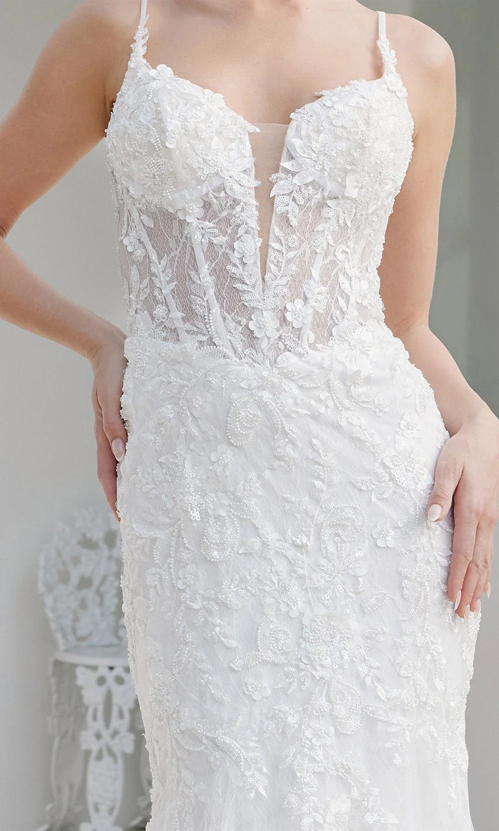 Nox Anabel JE1063L - Illusion Corset Mermaid Bridal Dress - Image 4