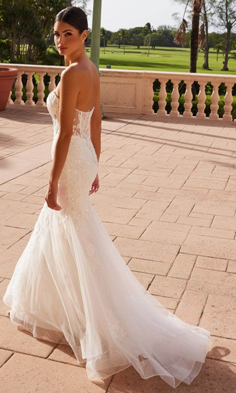 Nox Anabel JQ1038 - Lace-Up Back Floor-Length Dress - Image 2