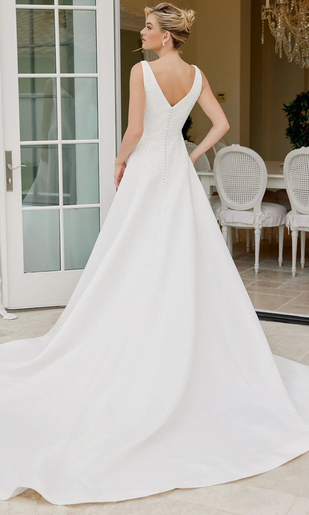 Nox Anabel JW1049 - Button Back A Line Bridal Dress - Image 5