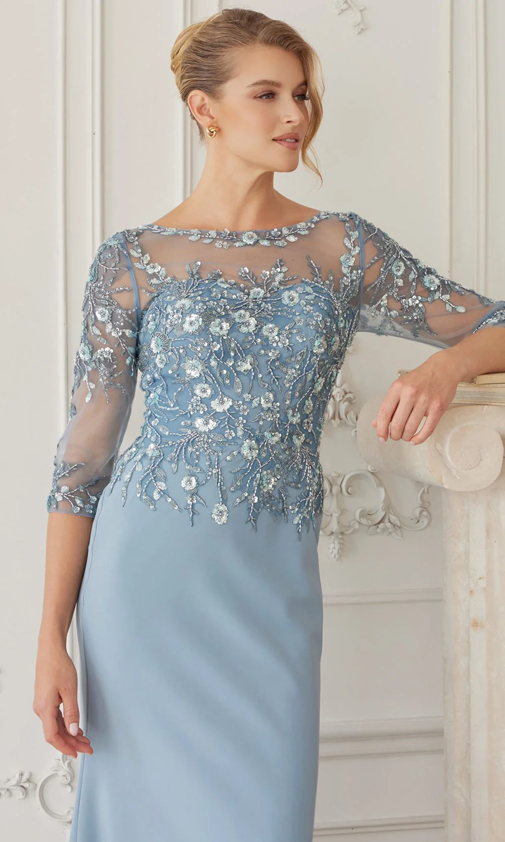 Nox Anabel MH159 - Sheer Sleeve Formal Dress - Image 23