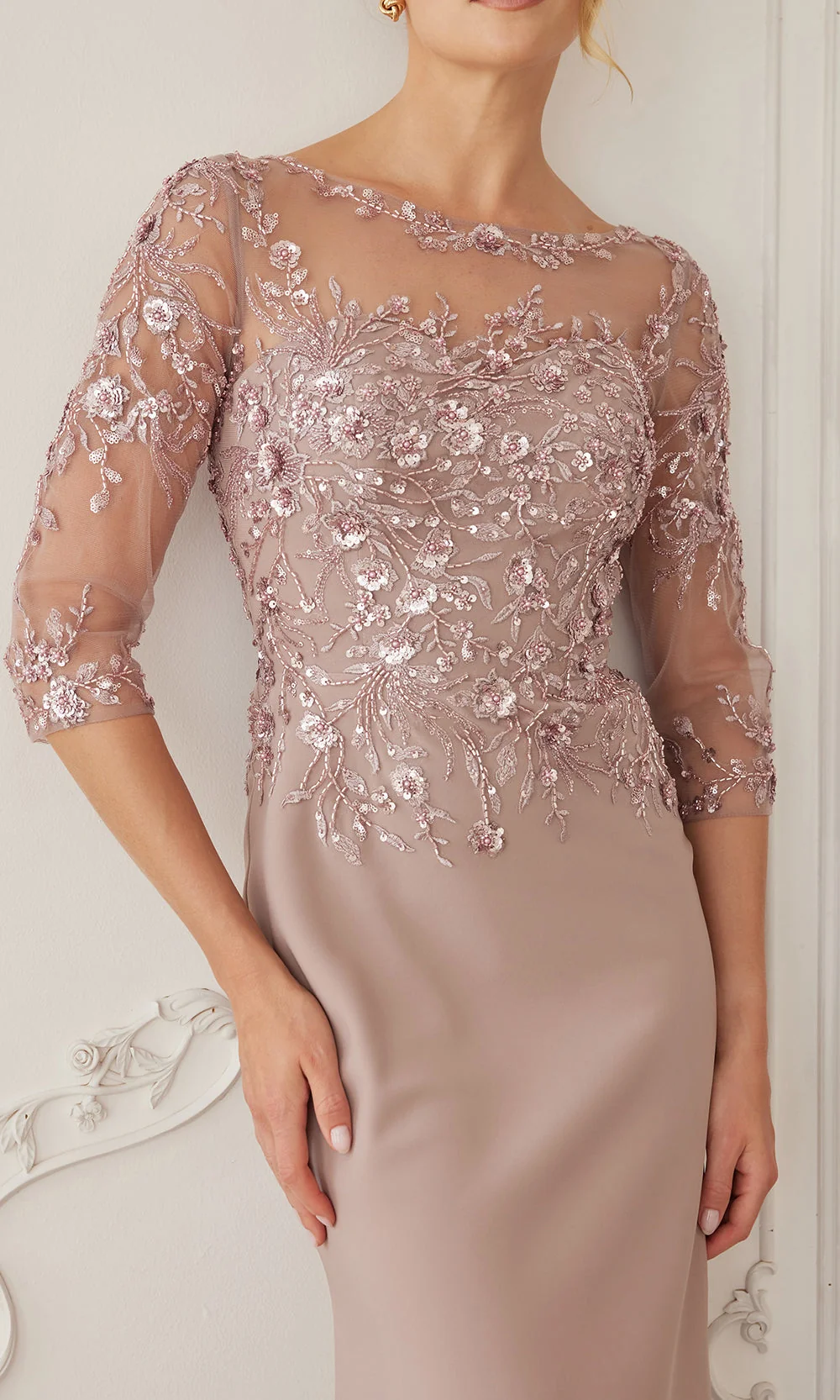 Nox Anabel MH159 - Sheer Sleeve Formal Dress - Image 9