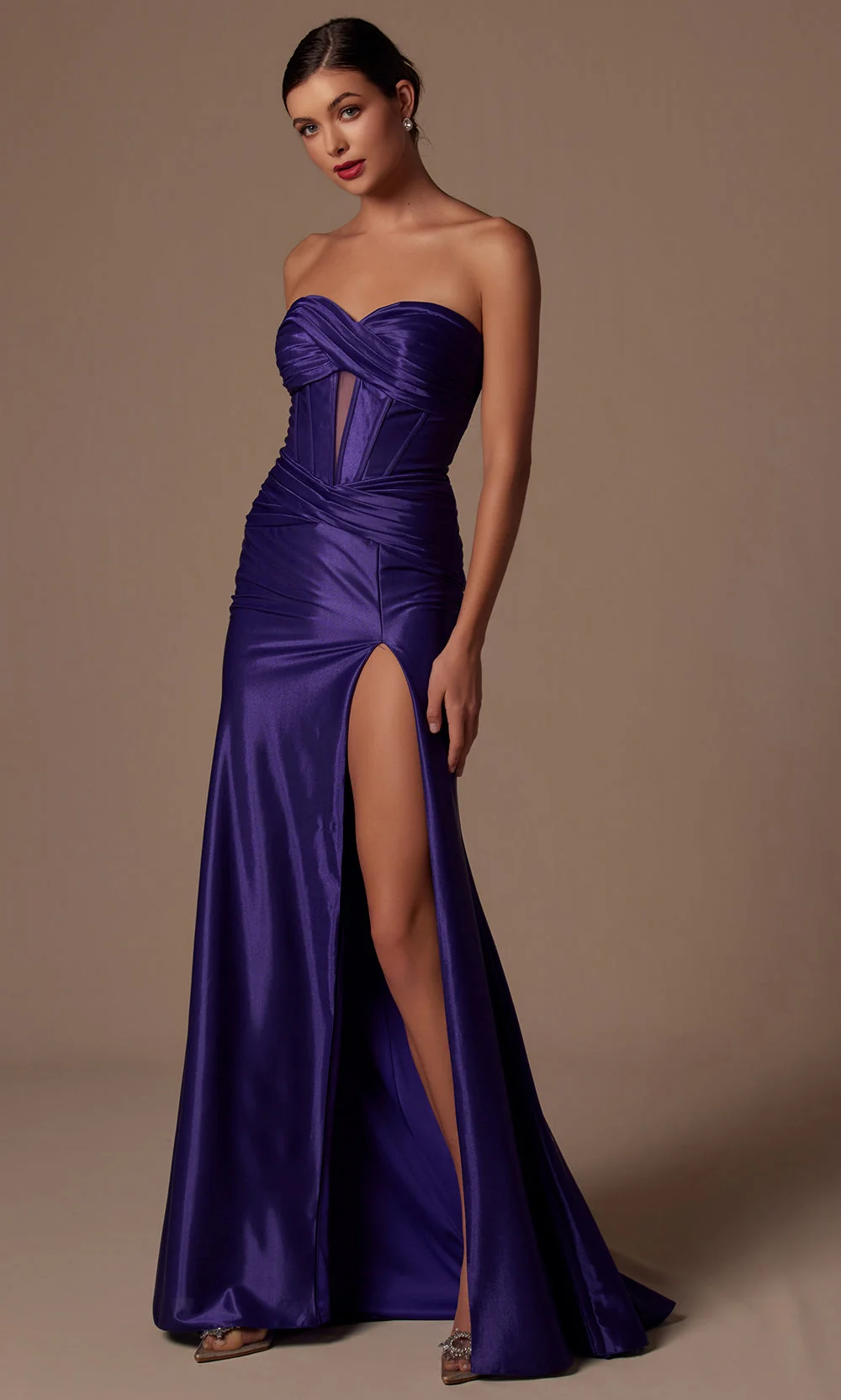 Nox Anabel T1489 - High Slit Sheath Evening Dress - Image 56