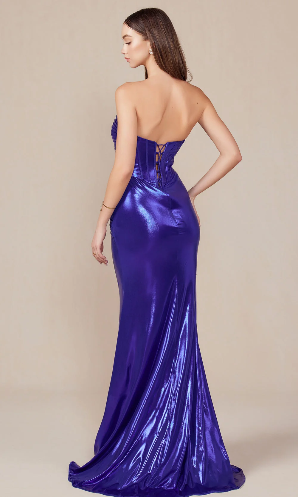 Nox Anabel T1499 - Pleated Sheath Evening Dress - Image 17