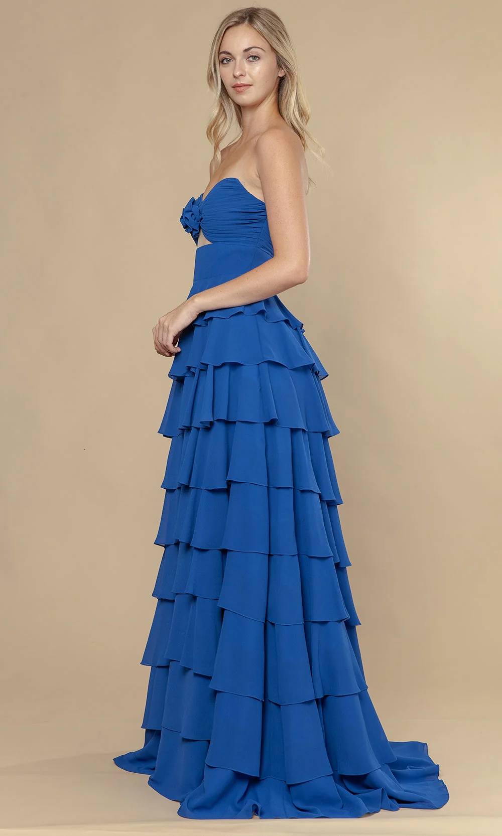 Poly USA 25012 - Sweetheart Strapless Ruffle Long Dress - Image 9