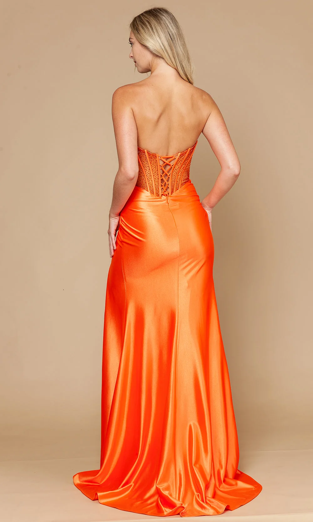 Poly USA 25044 - Semi-Sweetheart Rhinestone Top Prom Dress - Image 27