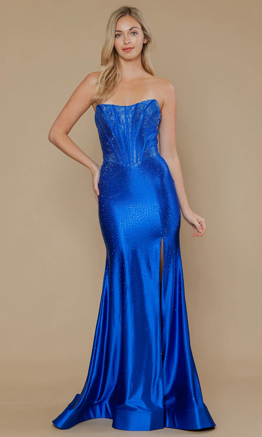 Poly USA 25046 - Boned Bodice Strapless Evening Gown - Image 36