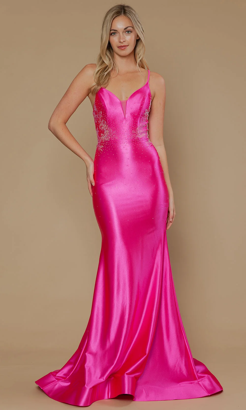 Poly USA 25128 - Mermaid Skirt Dazzling Rhinestone Prom Dress - Image 16